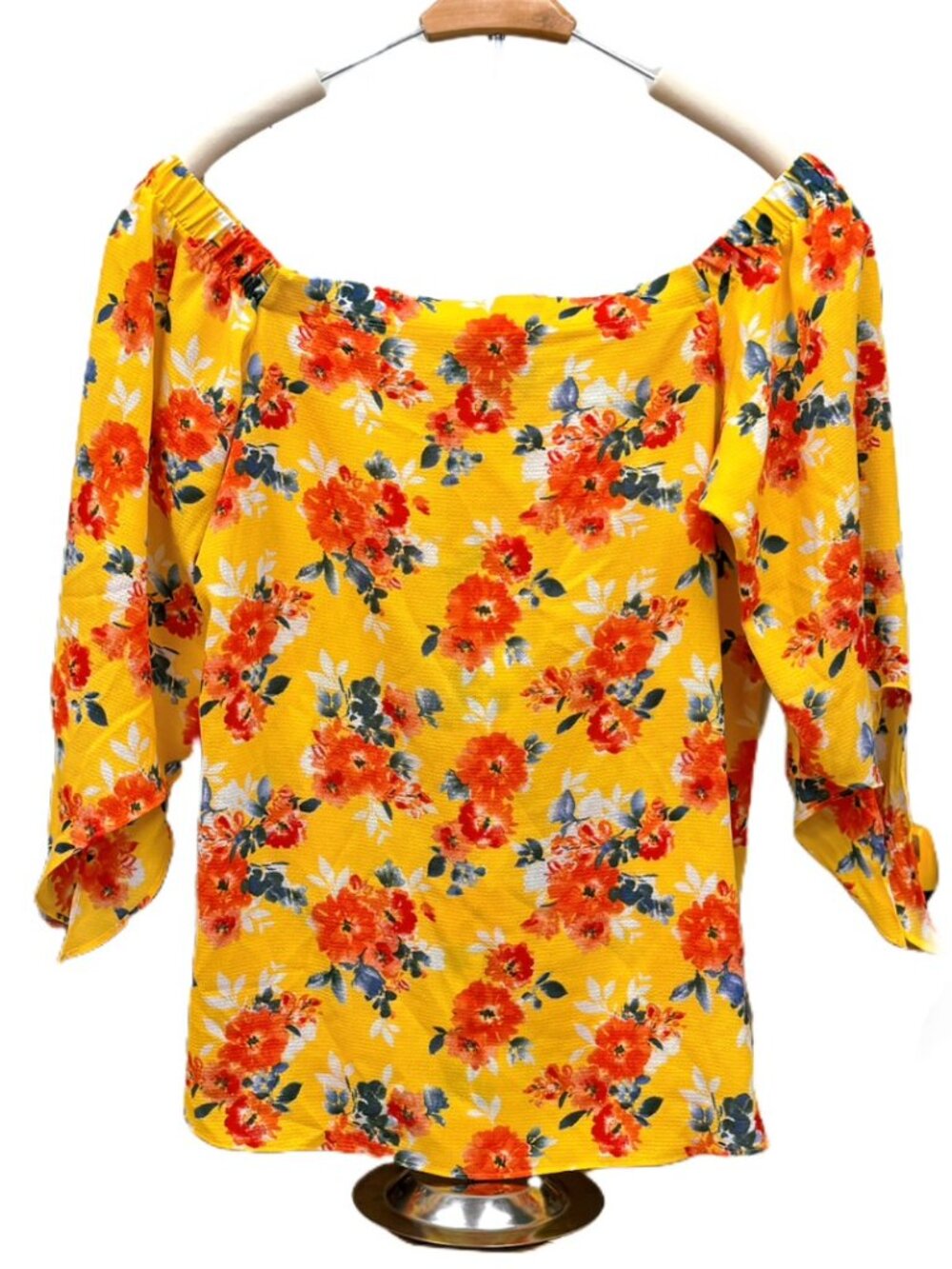 Status by Chenault Colorful Floral Blouse Breathable Boho On or Off Shoulder NEW